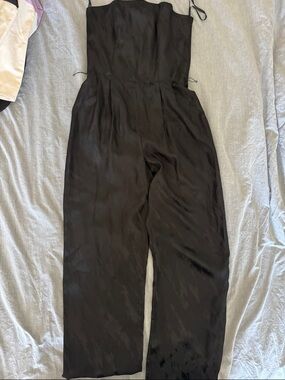 Black Strapless Wide-Leg Jumpsuit - Classic Women's Jumpsuit